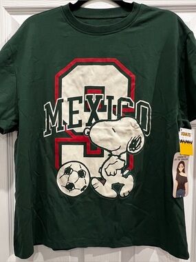 Snoopy Mexico T-shirt Jersey Medium